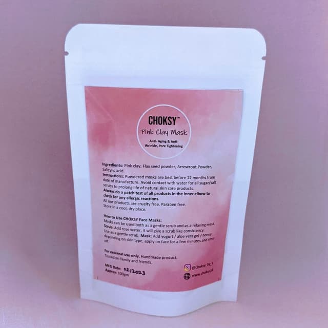 Pink Clay Mask - Sensitive Skin, Anti-Ageing