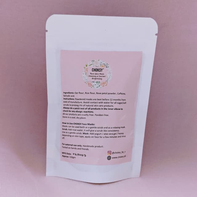 Rose Glow Mask - All Skin Types, Instant Glow